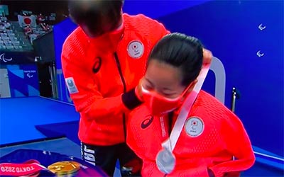 山田美幸選手 パラリンピク表彰式