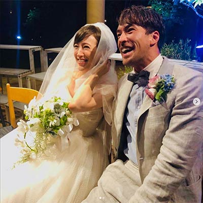 滝川クリステルの結婚式で弟のロランと撮影